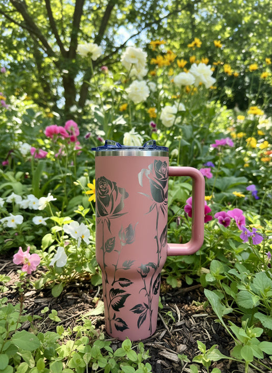Blush Rose 40 oz Stainless Steel Tumbler