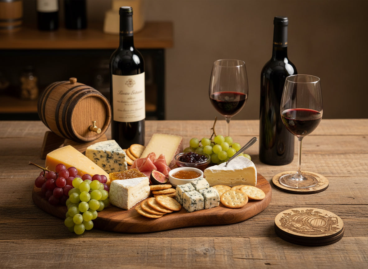 Barrel Wine Acacia Wood Coasters