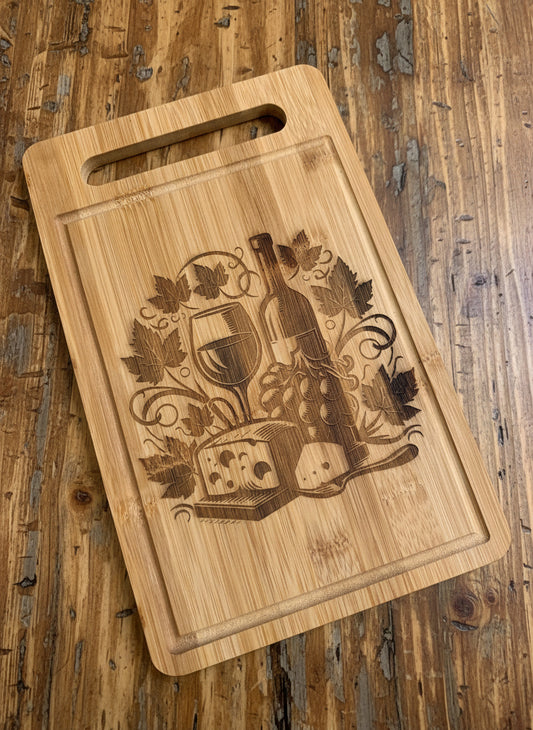 Engraved Bamboo Charcuterie Board – Elegant Serving Essential