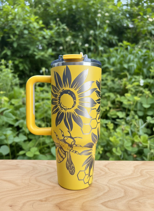 Bee Blossom 40oz Stainless Steel Tumbler
