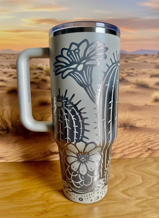 Cactus Glow 40 oz Stainless Steel Tumbler